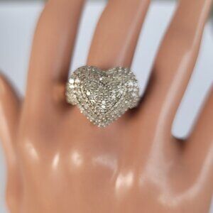 Diamond & Sterling Heart Ring